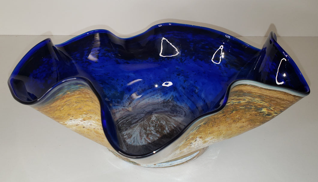 Cobalt Blue Art Glass Bowl