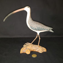 Load image into Gallery viewer, Carved Wood Ibis Figurine
