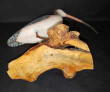 Load image into Gallery viewer, Carved Wood Ibis Figurine
