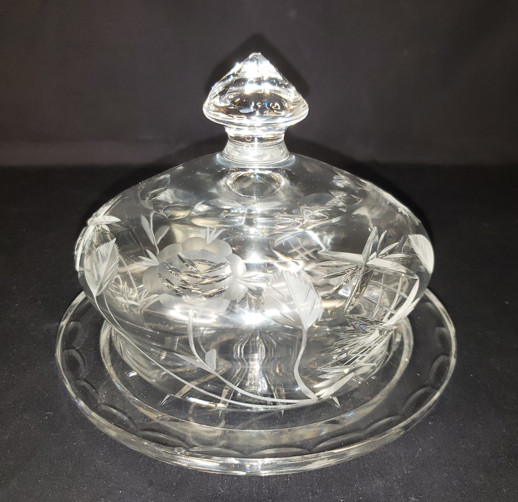 Crystal Butter Dish