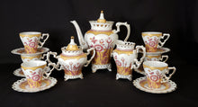 Load image into Gallery viewer, Victorian Royals Gold Porcelain Tea Set
