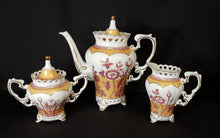 Load image into Gallery viewer, Victorian Royals Gold Porcelain Tea Set
