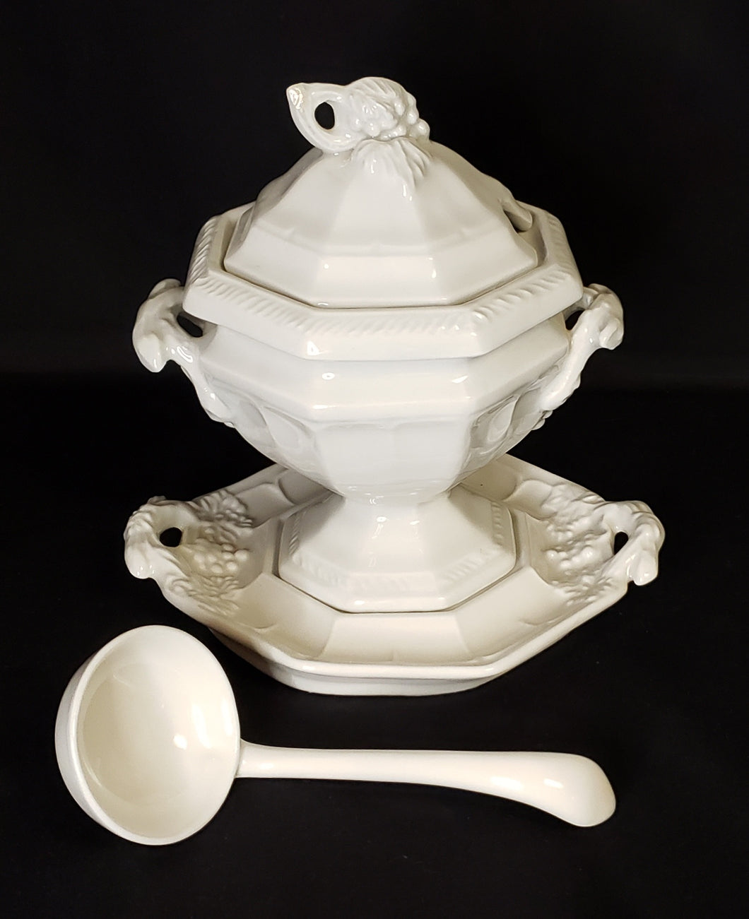 Ironstone Compote Dish with Lid