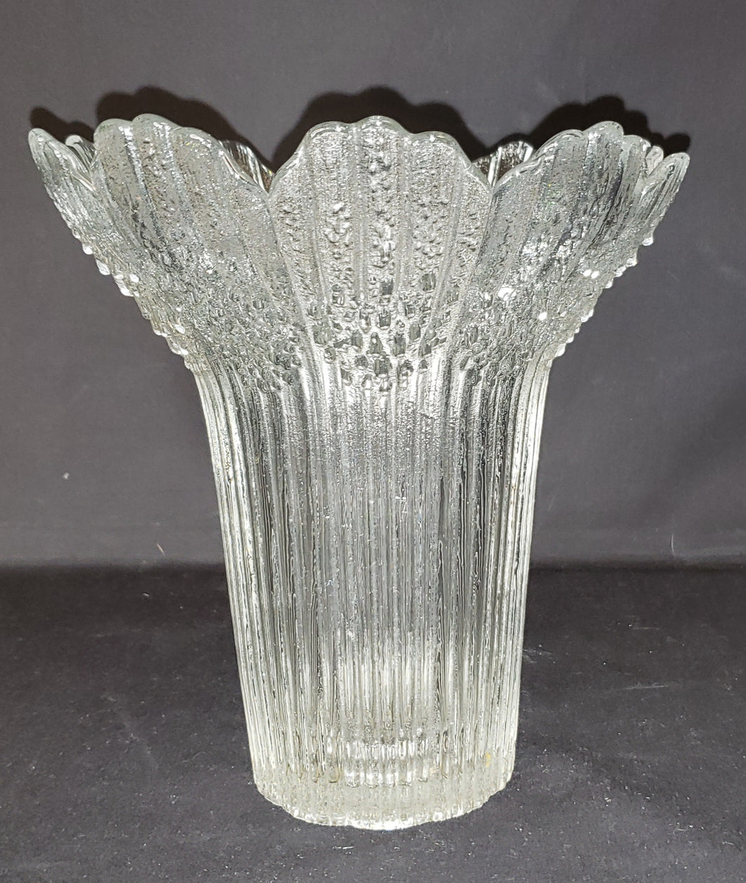 Scandinavian Glacier Art Glass Vase