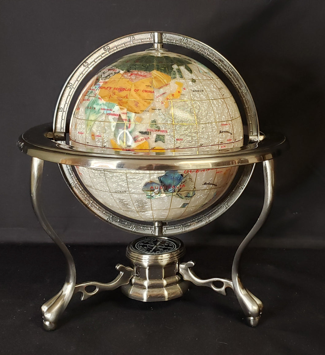 Gemstone Globe on Stand