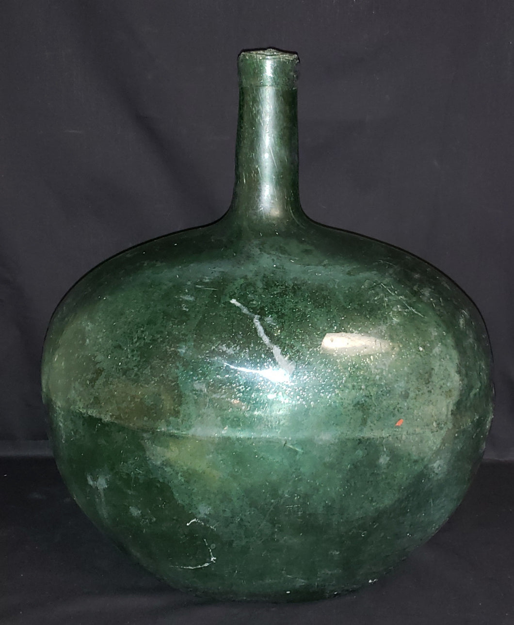 Flat Demijohn Antique Ham Bottle