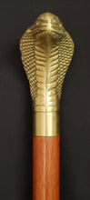 Load image into Gallery viewer, Brass Cobra Snake Head Walking Stcik/Cane
