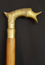 Load image into Gallery viewer, Brass Figurative Handle Walking Stick/Cane
