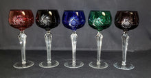 Load image into Gallery viewer, Bohemian Crystal Coloured Wine Goblets
