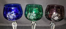 Load image into Gallery viewer, Bohemian Crystal Coloured Wine Goblets
