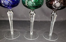 Load image into Gallery viewer, Bohemian Crystal Coloured Wine Goblets
