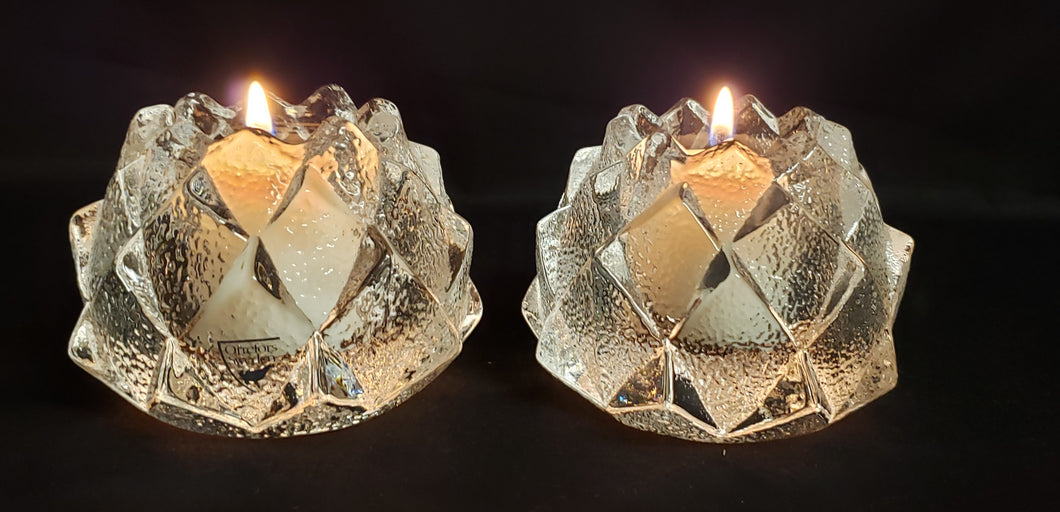 Orrefor Crystal Candle Holder