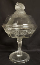 Load image into Gallery viewer, Pedestal Glass Compote Dish with Frosted Finial
