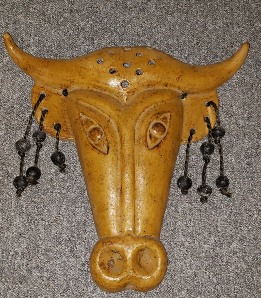 Terracotta Steer Head Wall Decor