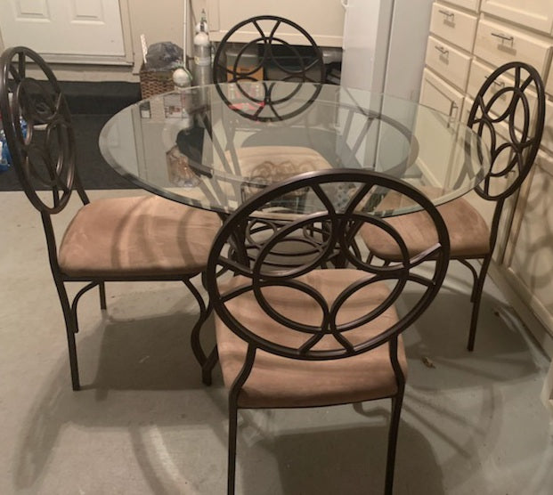 Dining Set - Glass and Metal