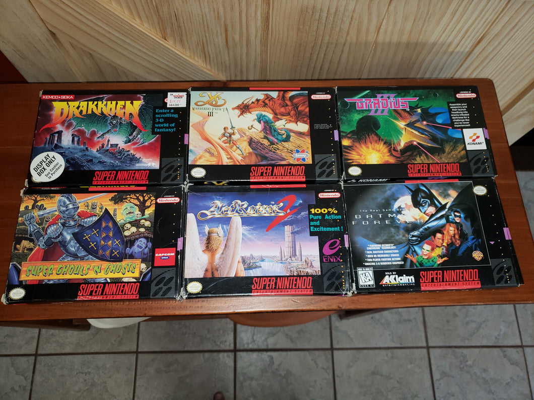 SNES Video Games - Complete in Box