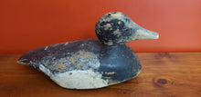 Load image into Gallery viewer, Black Rustic Wood Duck Decoy
