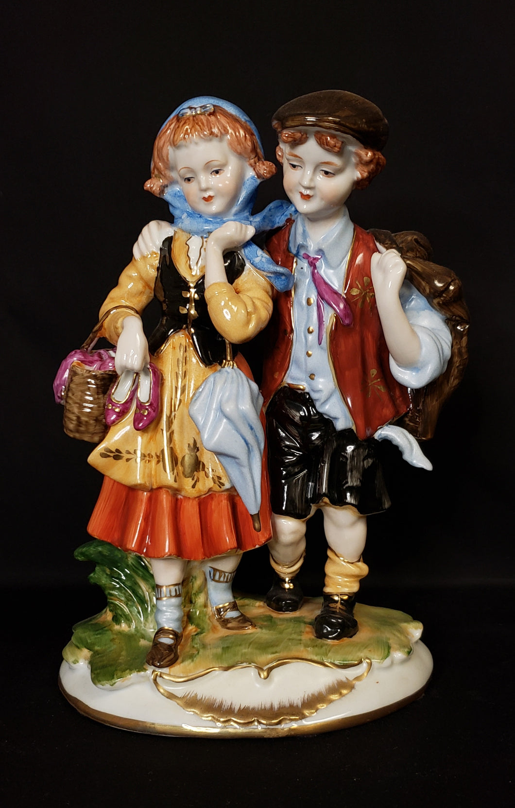 Dresden Boy and Girl Courtship Porcelain Figurine by Richard Klemm