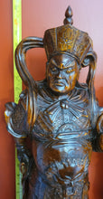 Load image into Gallery viewer, Rosewood Carved Samurai Warrior Statue
