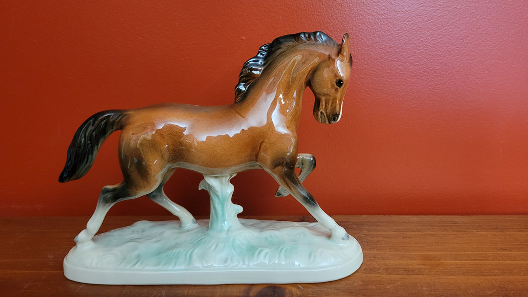 Beautiful! Galloping Porcelain Horse Figurine made in West Germany