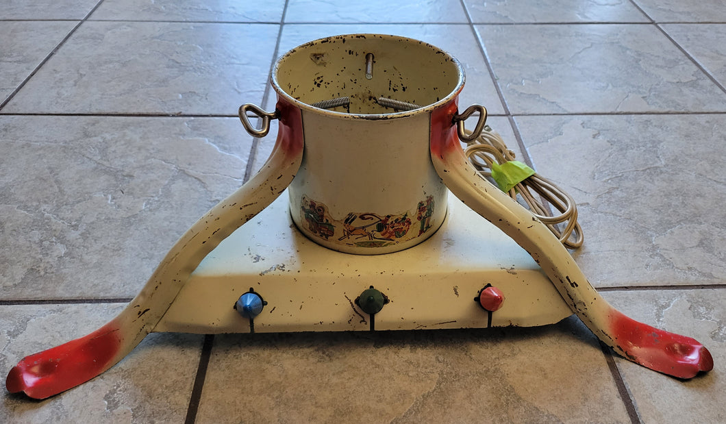 Vintage Christmas Tree Stand W/ Lights