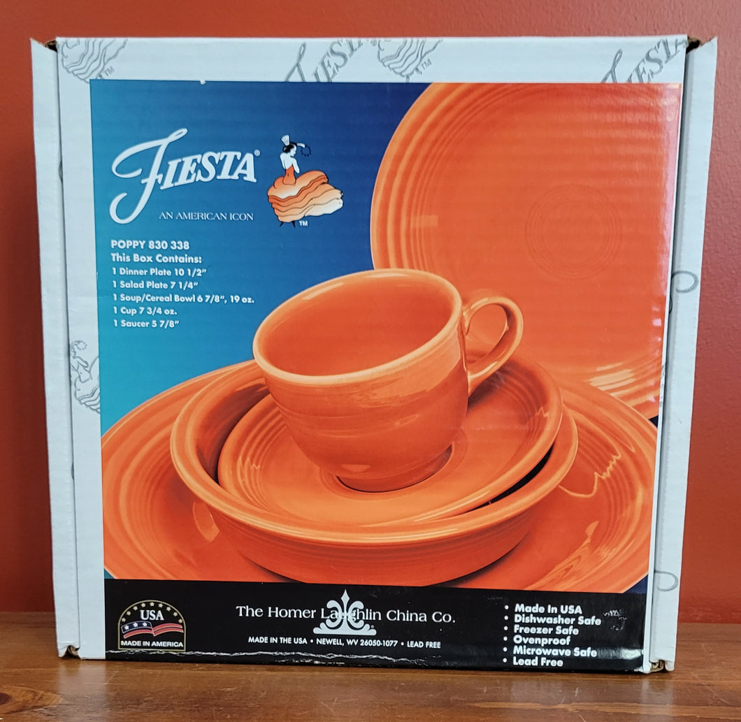 Fiesta Dishware, 5 Pc Place Setting Orange