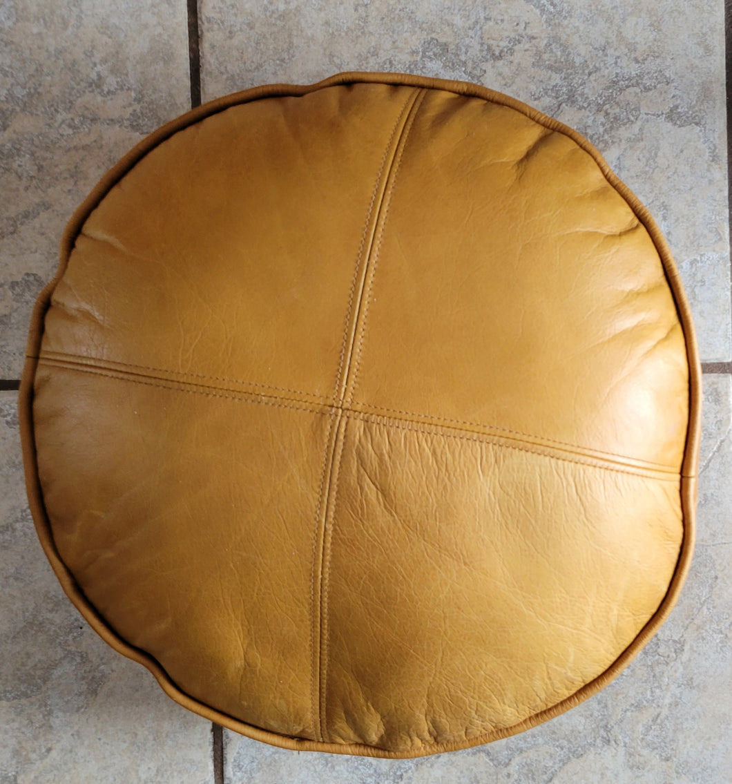 Round Leather Cushion