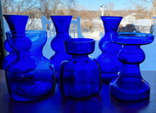 Load image into Gallery viewer, 15 Assorted Cobalt Blue Vases
