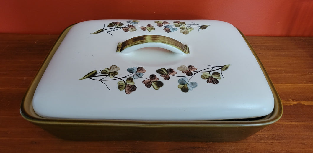 Denby Divided Serving Dish W/LidClovers Pattern