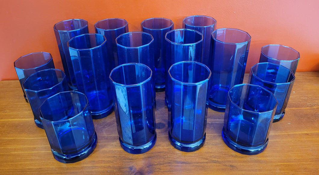 Anchor Hocking Essex Cobalt Blue Glasses (16 Pces)