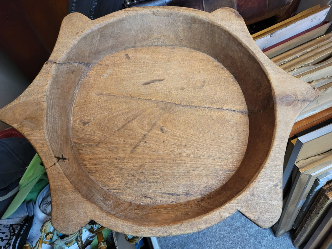 Primitive Round turtle Shaped Wooden Bowl