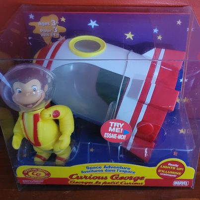 New! Marvel Toys, Curious George Space Adventure Lightup Collectible in Box, 2005