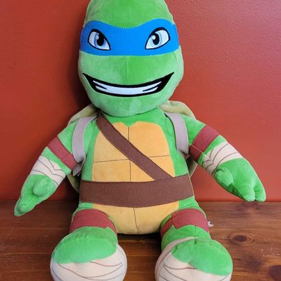 Nickelodeon, Teenage Mutant Ninja Turtle, Leonardo,  Flip Face, Build a Bear Plush.18-20