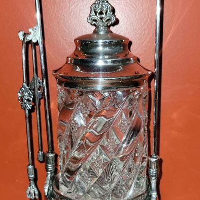 Antique!  Silver Plate Pickle Castor