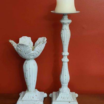 Beautiful! Cast Iron Candle Holders