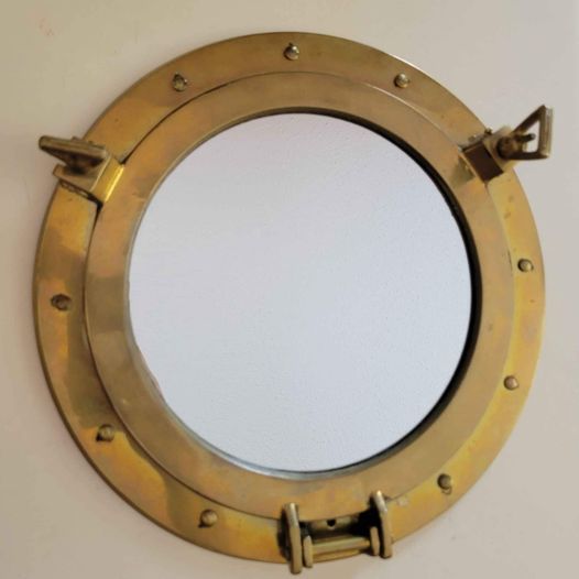 Decorative Brass Port Hole Mirror