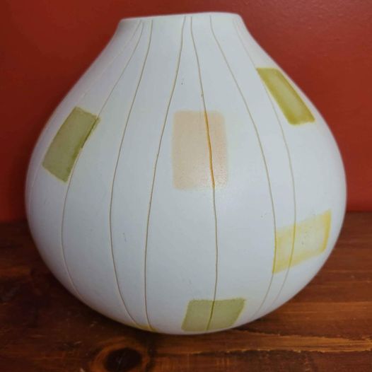 MCM Scheurich Bulbous Vase, Color Block Pattern