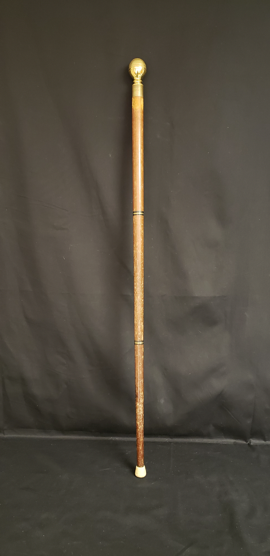 Brass Round Top Captains Walking Stick